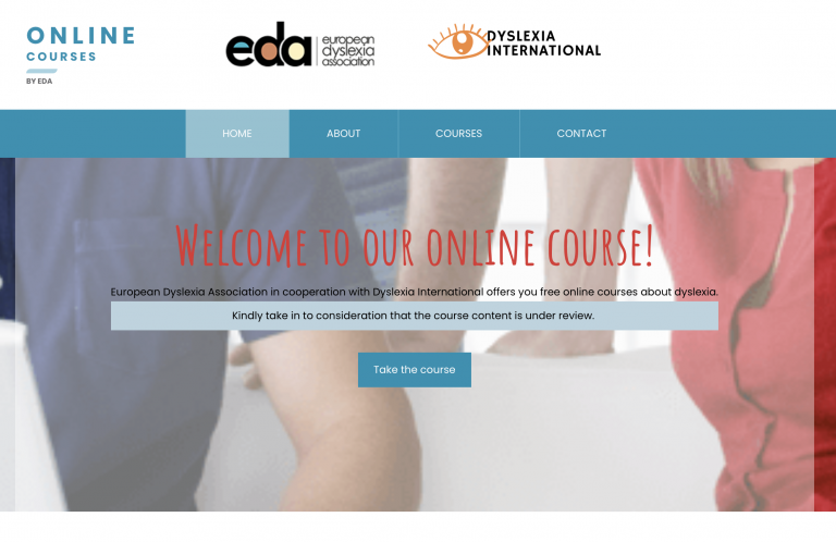 Online course front-page