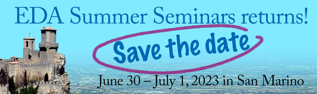 Summer Seminars June 30 to July 1, 2023. Save the date