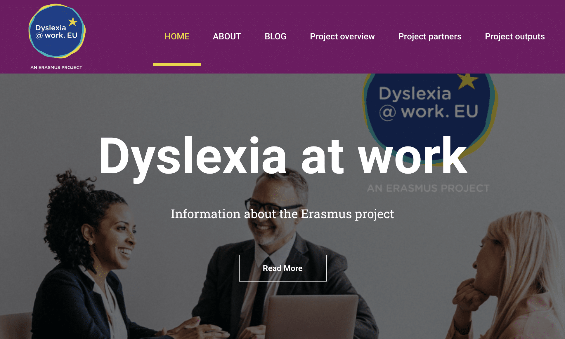 Dyslexia at work web page